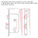 Zimmertür-Einsteckschloss 72 / 50mm Profilzylinder PZ