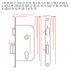Zimmertür-Einsteckschloss 90 / 50mm Profilzylinder PZ